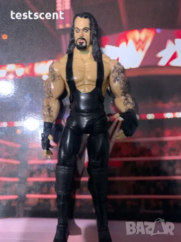 Екшън фигура WWE The Undertaker Гробаря Deluxe Aggression Jakks Custom-Tattoos, снимка 7 - Колекции - 48495058