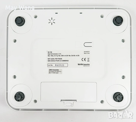 Електронен кантар анализатор Tanita BC730, за измерване на мазнините в тялото, Бял, снимка 3 - Електронни везни - 53045746