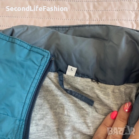 BRUGI Винтидж мъжко зелено яке с цип и подплата, размер L, USA Open., снимка 2 - Якета - 52469675