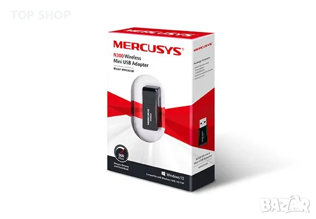 USB АДАПТЕР MERCUSYS MW300UM, снимка 3 - Мрежови адаптери - 48511984