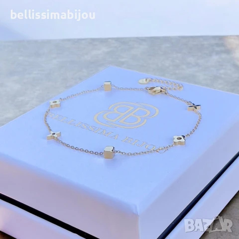 Дамска Гривна за Глезен от Стомана, снимка 2 - Гривни - 50551651