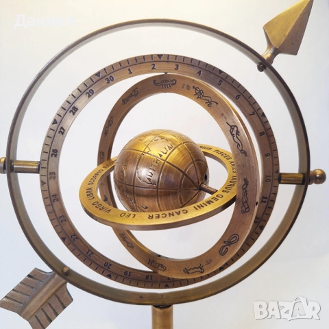 Армиална сфера от бронз, снимка 3 - Морски сувенири - 43052845