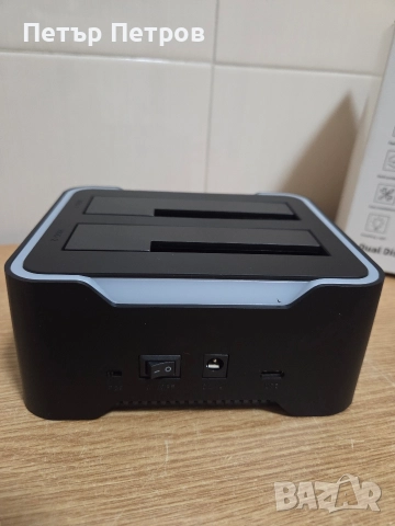 Докинг станция за твърди дискове POSUGEAR с две гнезда.  Поддържа 2,5" и 3,5" SATA HDD/SSD дискове., снимка 2 - Друга електроника - 52965849