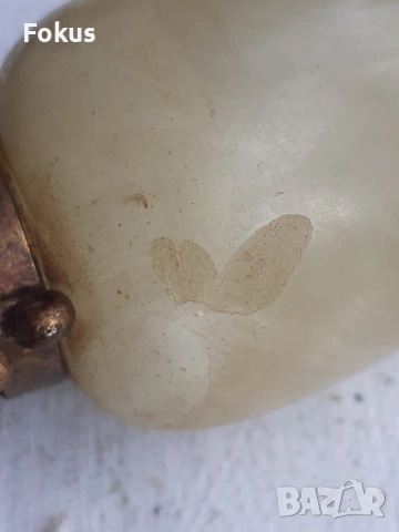 Стара малка ваза амфора оникс бронз, снимка 5 - Антикварни и старинни предмети - 53431409
