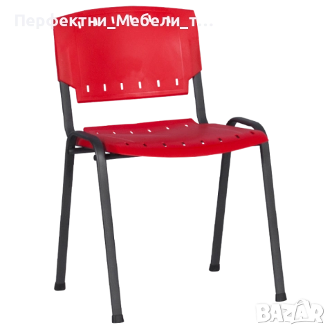Посетителски стол с пластмасова седалка и облегалка за столова,конферентна зала,училище,занималня, снимка 2 - Столове за офис - 51442186