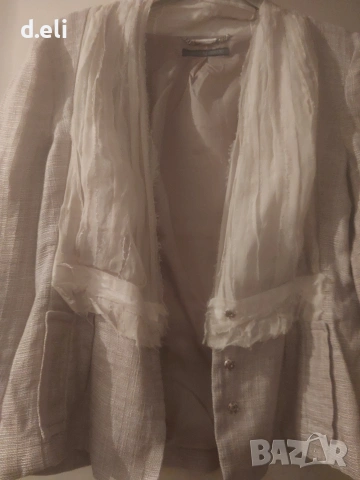 Alberta FERRETTI Original Size M Лен, Коприна Прекрасна дреха, снимка 7 - Сака - 53112004