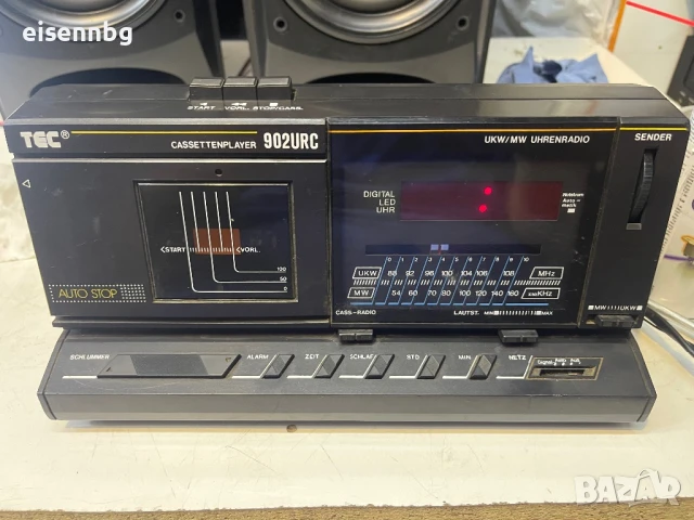 Tec 902-URC Радио Часовник Касетефон и Будилник , снимка 4 - Радиокасетофони, транзистори - 51157645