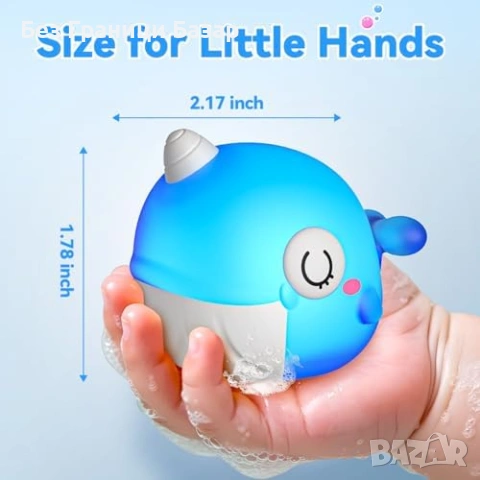 Нови Бебешки играчки за баня 6 броя светещи морски животни LED за деца, снимка 6 - Други - 53973139