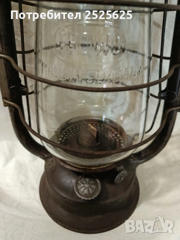 Старинен германски газен фенер , снимка 3 - Антикварни и старинни предмети - 53219807