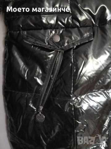 Ново дълго зимно пухено яке Made for Loving – черно, L/XL (без етикет), снимка 6 - Якета - 52084599
