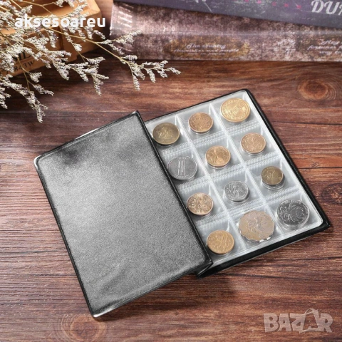 Нов Кожен албум за монети с 10 прозрачни страници с 120 джоба Книга  каталог за колекция на монети, снимка 9 - Нумизматика и бонистика - 53770012