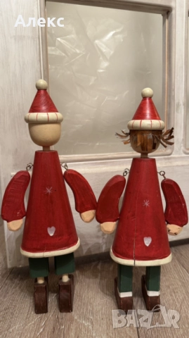 Големи дървени фигури, 36см–Germany, ръчна изработка., снимка 4 - Колекции - 52539439