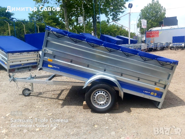 Туристическо, самосвално ремарке VESTA LIGHT 23 с допълнителни канати и плосък брезент, снимка 11 - Ремаркета - 53392944