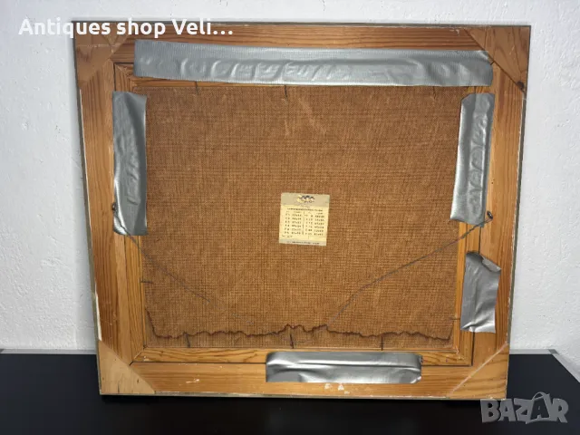 Авторска картина с рамка №6722 , снимка 5 - Антикварни и старинни предмети - 49729485