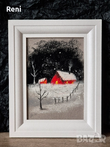 Зима, картина въглен, оригинал