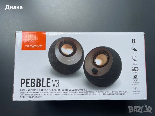 Озвучителна система Creative PEBBLE V3, снимка 1 - Аудиосистеми - 46771206