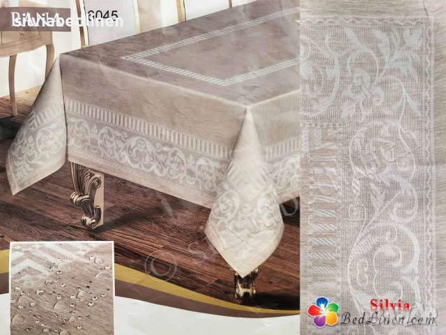 Покривки за голяма маса с дантела от лен,Тефлон, бяло,крем,бежово, снимка 4 - Покривки за маси - 42056456