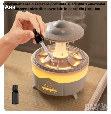 Овлажнител и аромадифузер за въздух "Гъбка", снимка 5 - Овлажнители и пречистватели за въздух - 51475454