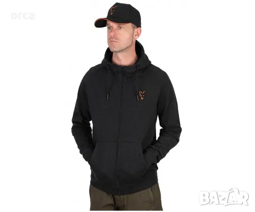 Суичър Fox Collection LW Hoody Black & Orange, снимка 2 - Екипировка - 49196187