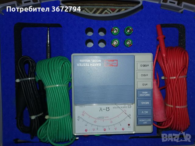 Продавам тестер за измерване на съпротивление за заземителен инсталации, снимка 1 - Друга електроника - 45265225