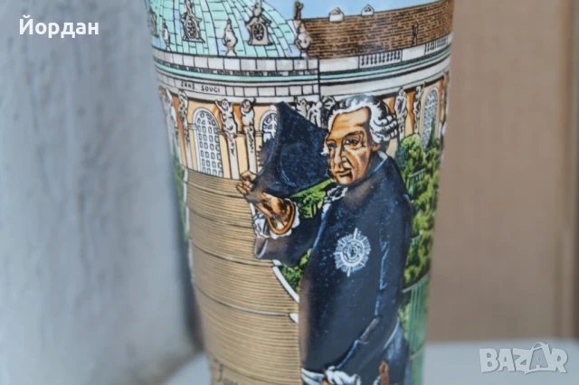 Немска порцеланова халба за бира, снимка 3 - Колекции - 50715003