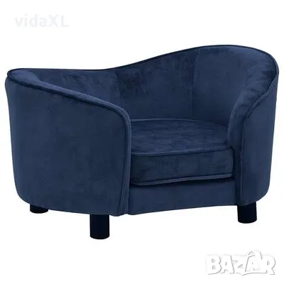 vidaXL Кучешки диван, син, 69x49x40 см, плюш（SKU:171023）, снимка 1 - За кучета - 49001955