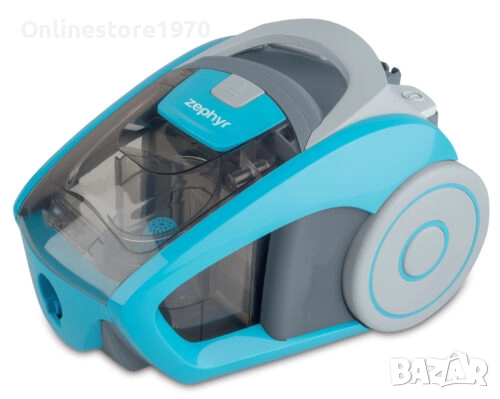 Прахосмукачка без торба ZEPHYR ZP 1001 AXX, 700W, Циклон, 5-степенна филитрираща система, Син/Сив