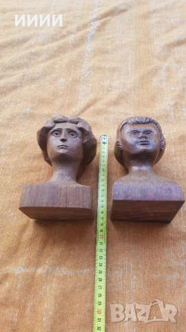 Бюст глава статуетка 2 бр, снимка 4 - Антикварни и старинни предмети - 53648354