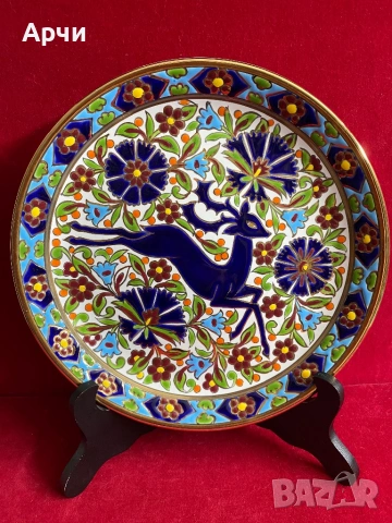 Винтидж гръцка порцеланова чиния