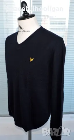 Lyle & Scott Merino Wool  Jumper - мъжки пуловер размер М/L, снимка 10 - Пуловери - 48643899