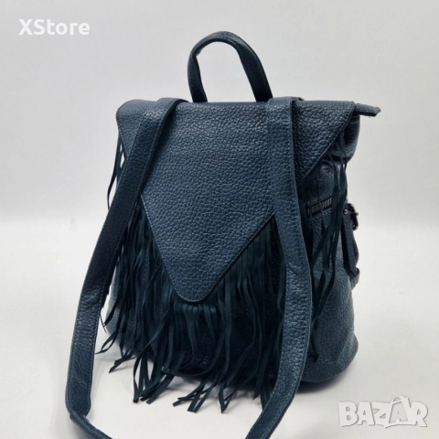 Дамска раница от еко к. с ресни – бохо стил, удобство и обем (36×30×16 см), снимка 11 - Чанти - 52571934