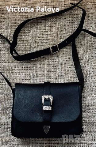 Малка стилна чанта EKSEPT естествена кожа, снимка 4 - Чанти - 53367078