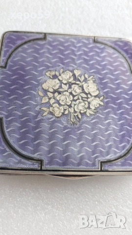 Стара сребърна табакера,с гилеше емайл сребро 925 , снимка 9 - Други ценни предмети - 52273904