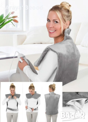 Одеяло за масаж на гръб и врат Vitalmaxx с нагревател 100 W, 67 х 84 см Одеяло за масаж на гръб и вр