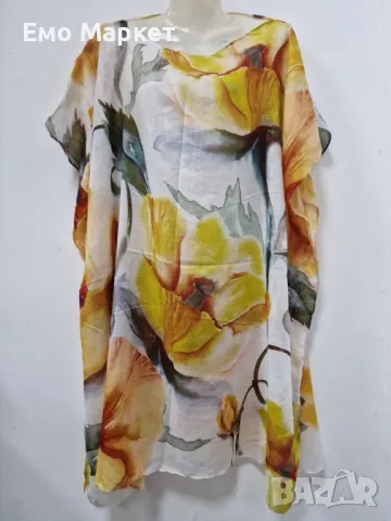 Плажна туника от 100% памук – Стил и комфорт за лятото, снимка 3 - Туники - 49910114