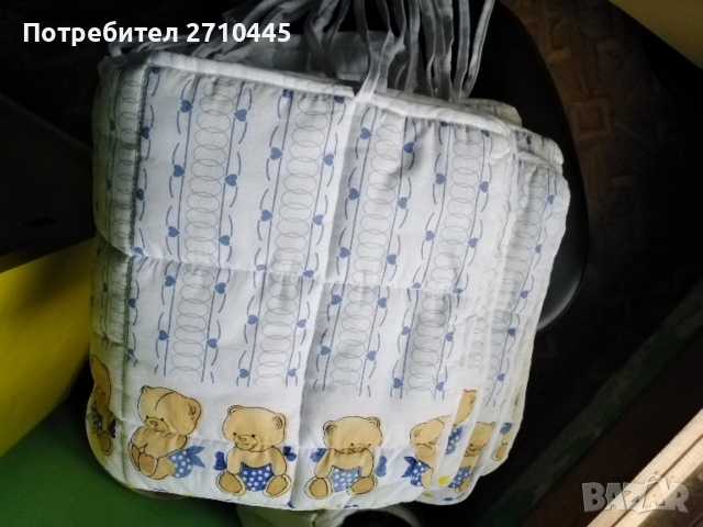 Обиколници, чаршаф и калъвка за детска кошара, снимка 2 - Спално бельо и завивки - 52530727