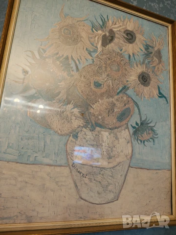 Картина слънчогледи стъкло , снимка 4 - Картини - 51068241