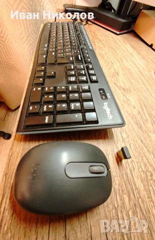 Безжичнен / USB комплект мишка с клавиатура! Logitech