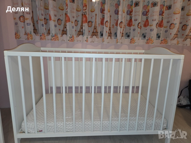 Детско креватче с матрак, снимка 2 - Бебешки легла и матраци - 51858095