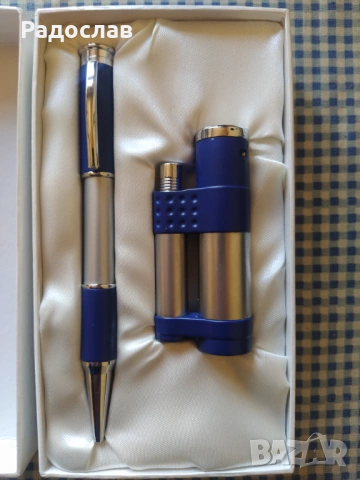 комплект химикалка и запалка, снимка 2 - Подаръци за мъже - 54245526