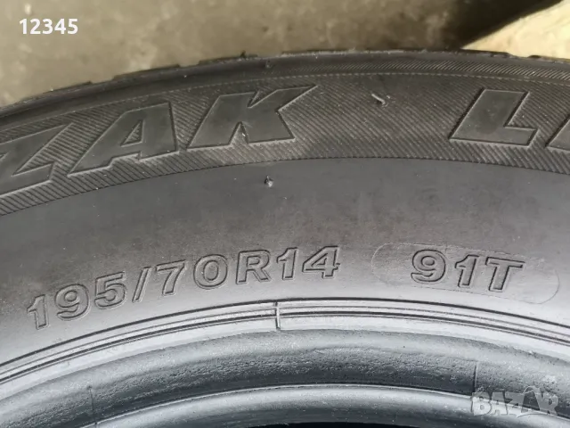 195/70R14 bridgestone 7мм грайфер-№75, снимка 9 - Гуми и джанти - 47939543