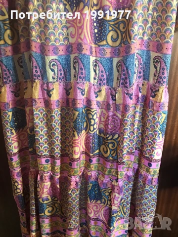 Рокля-индийска коприна-one size, снимка 3 - Рокли - 51016462