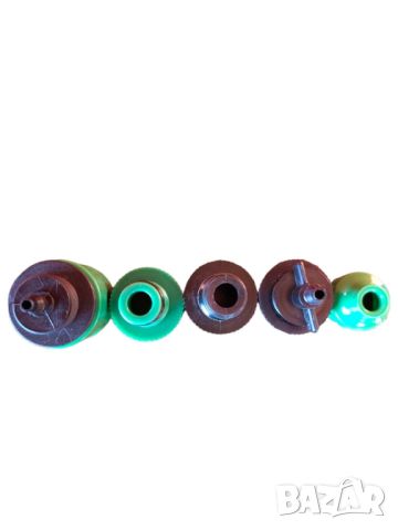 Комплект накрайници за маркуч 3/8" към 1/2" и 3/4", 5 части, Зелени, снимка 1 - Напояване - 46141605