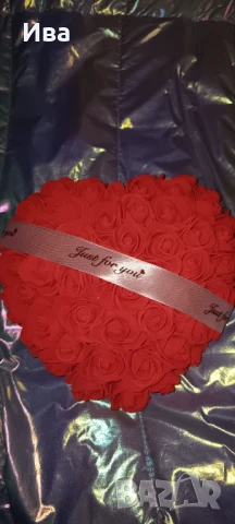 Ръчно направени мечета и сърца от фоамени рози, снимка 3 - Ръчно изработени сувенири - 50814270