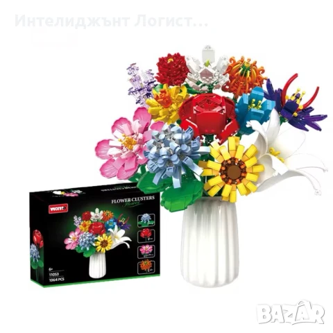 Lego, Лего, Конструктор, Декорация, Комплект цветни букети, Подаръци , снимка 2 - Конструктори - 50963488