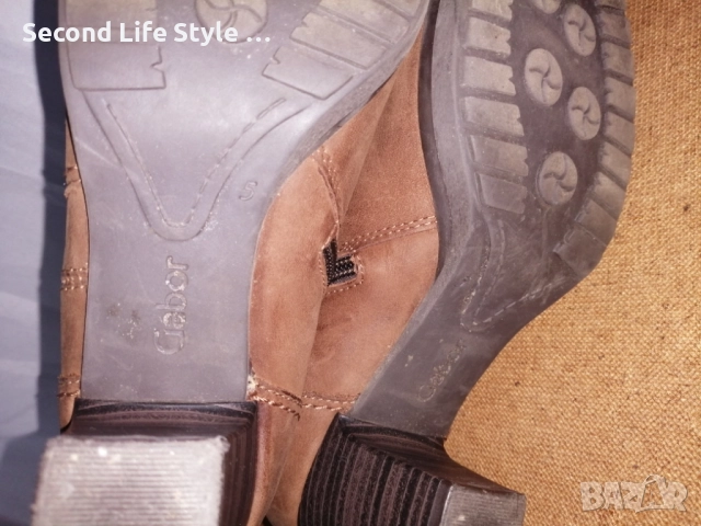 № 38 Gabor дамски боти естествена кожа в кафяв цвят, снимка 13 - Дамски ботуши - 52953698