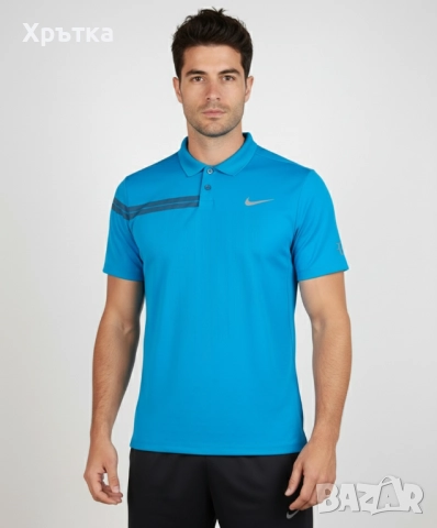 Nike Roger Federer - Оригинална мъжка тениска с яка размер L, снимка 2 - Тениски - 50211227