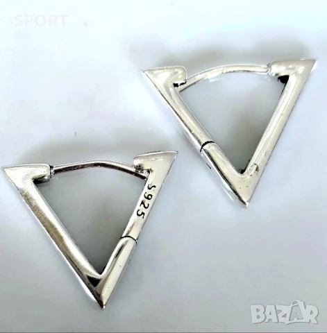 Сребърни миниатюрни обеци със златна баня , снимка 13 - Обеци - 51233180