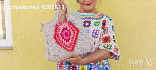 Ръчна изработка ранички и чанти , плетени на една кука , снимка 9 - Чанти - 51585090