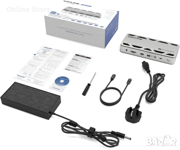 WAVLINK Thunderbolt 5 Dock 12-в-1 докинг станция – 8K, 2.5G Ethernet, SD, USB, снимка 3 - Други - 54169931